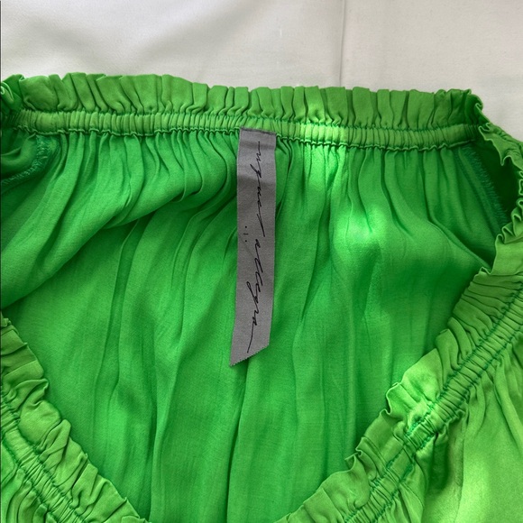 Raquel Allegra Lily Pleated Dress in Green Apple Size S - Picture 2 of 8